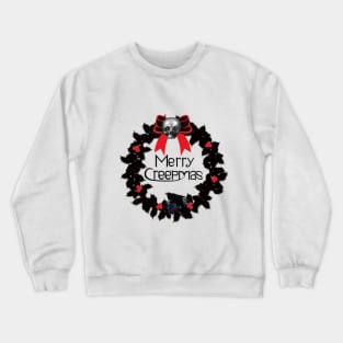 Merry Creepmas Gothic Wreath Crewneck Sweatshirt